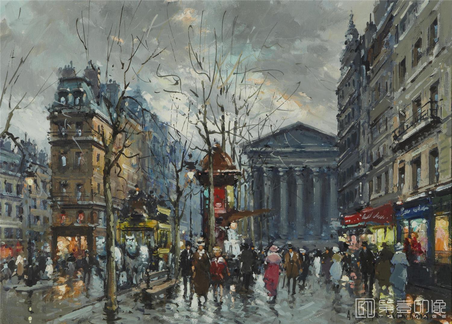 油画-安托万·布兰乍得 Antoine Blanchard作品-078